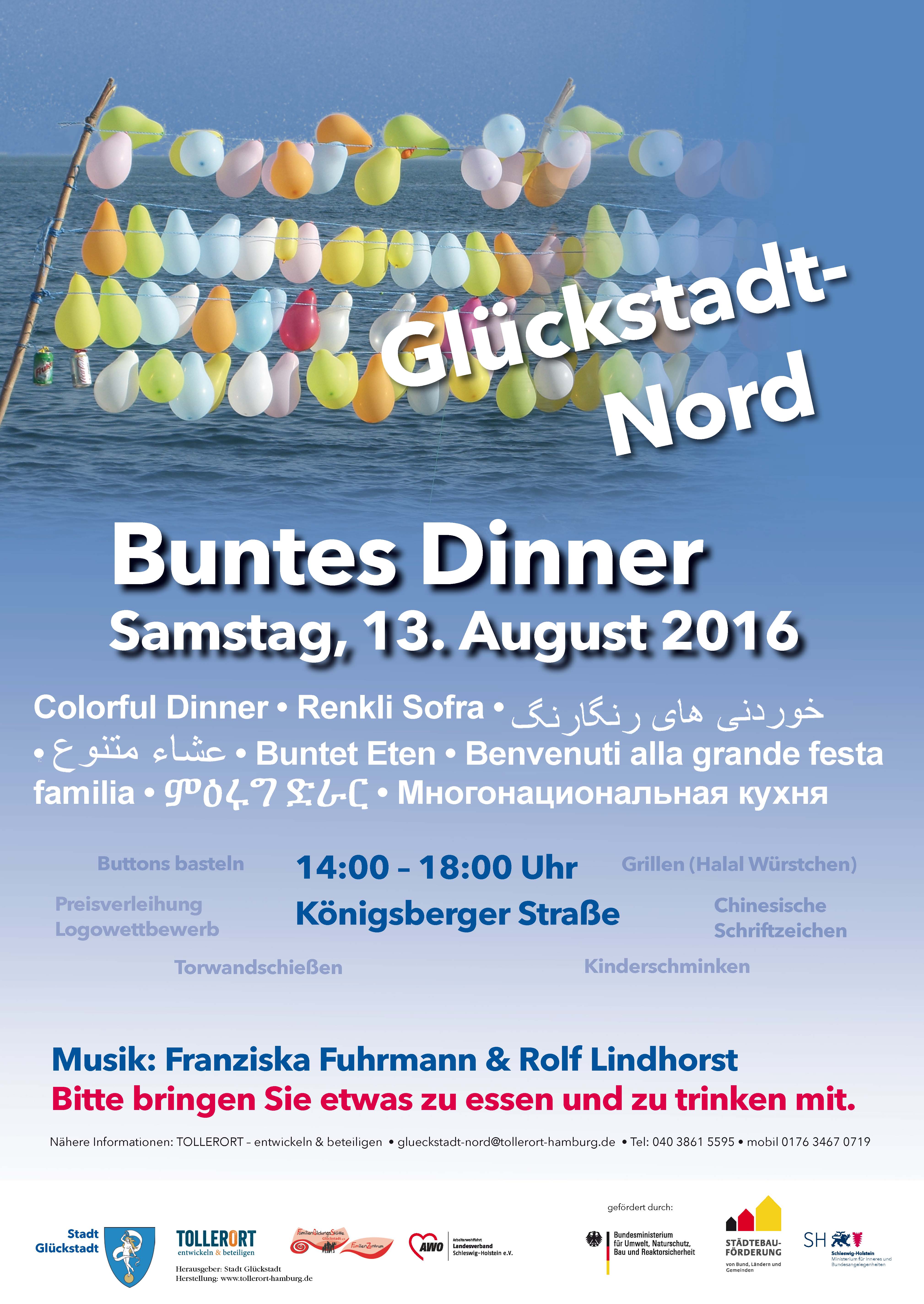 Buntes Dinner und Familienfest in Glückstadt-Nord