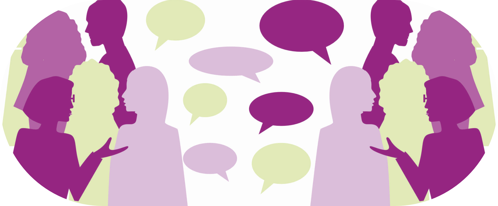 Pikto: Menschen sprechen miteinander